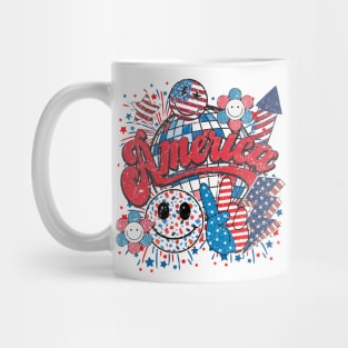 Retro 4th of July America Funny Gift For Men Women Mug